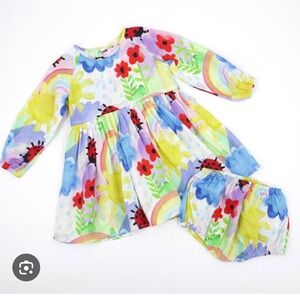 Stella McCartney ladybug long sleeve dress and briefs size 24months